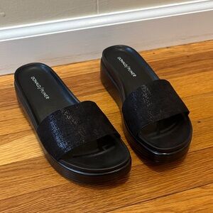 Donald J. Pliner Black Slide Sandals